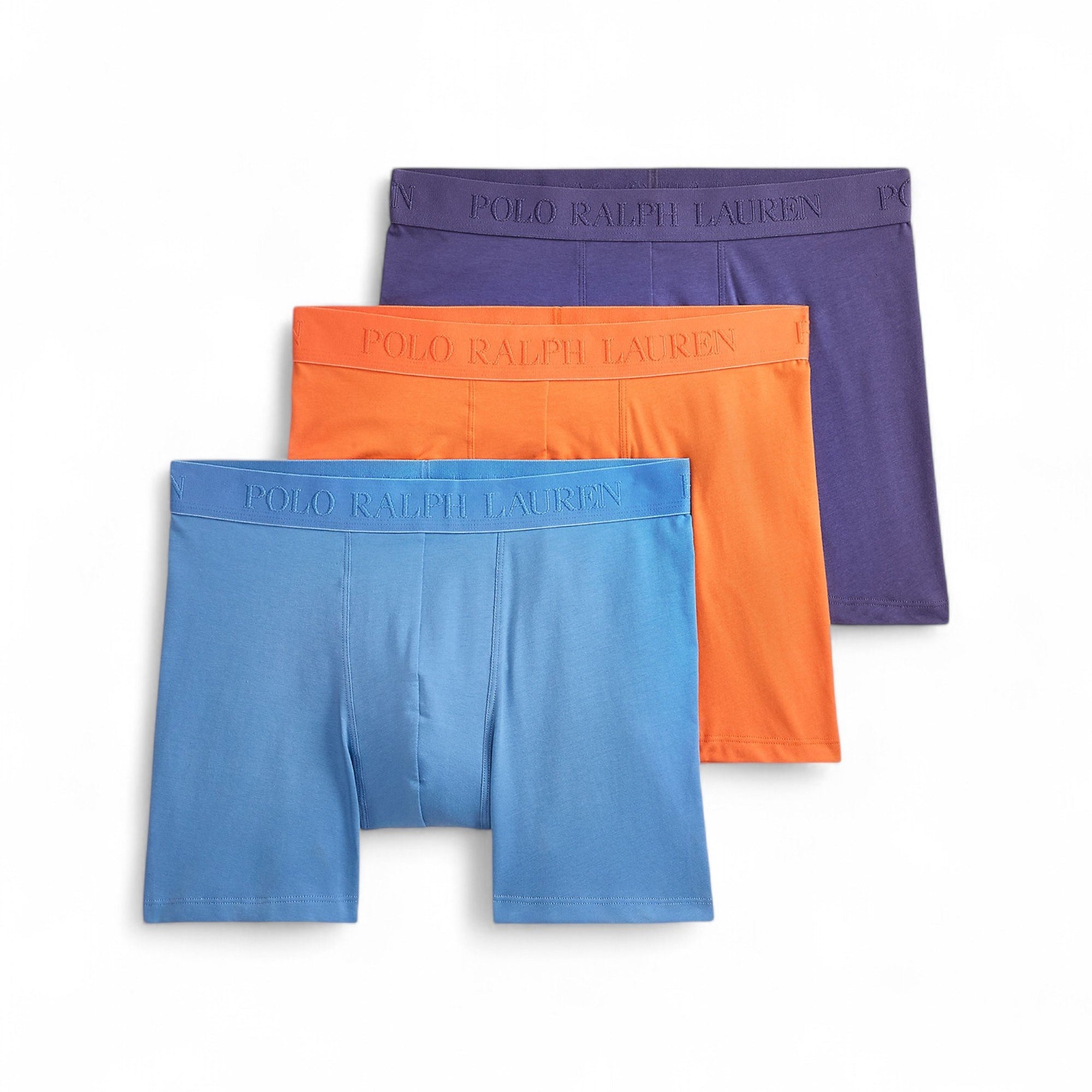 Polo Ralph Lauren Men's Boxer Briefs 3-Pack – Melon, Blue, Jonquil Berry