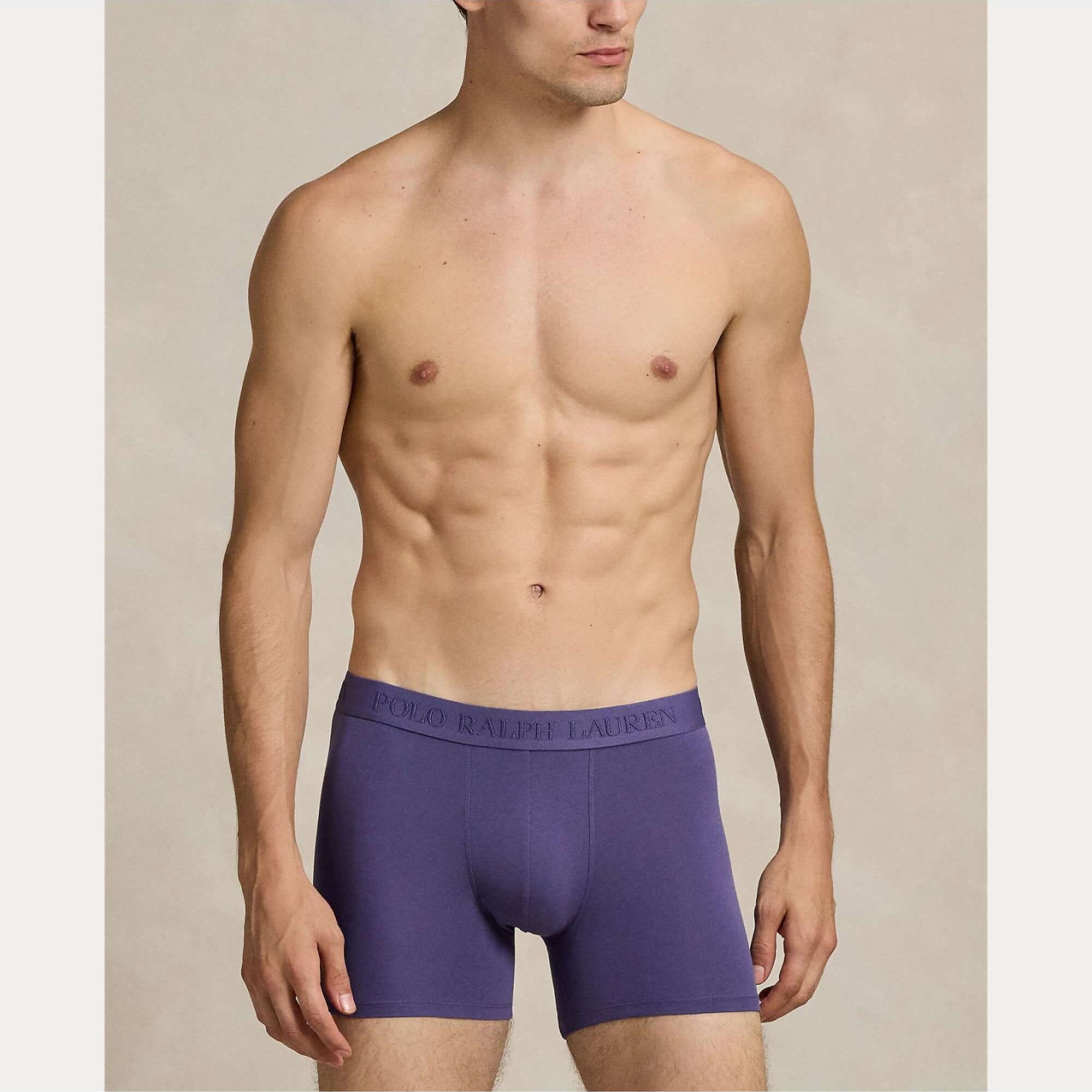 Polo Ralph Lauren Men's Boxer Briefs 3-Pack – Melon, Blue, Jonquil Berry