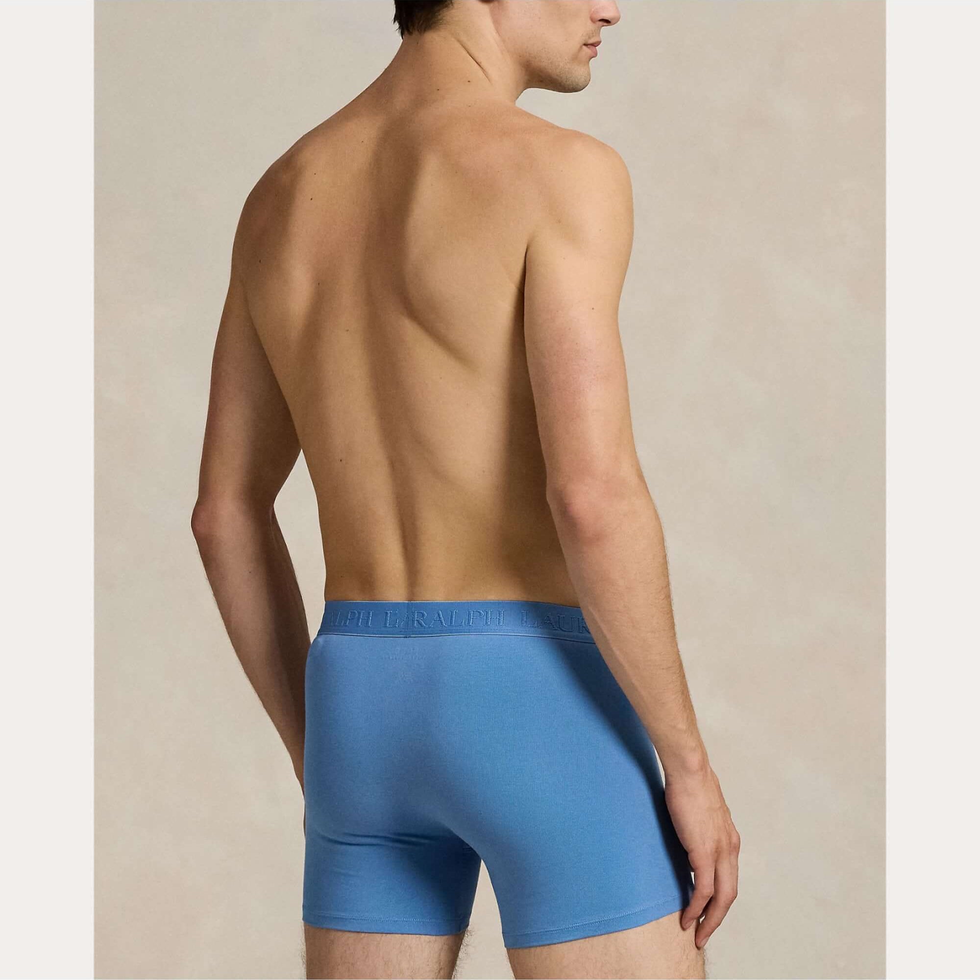 Polo Ralph Lauren Men's Boxer Briefs 3-Pack – Melon, Blue, Jonquil Berry