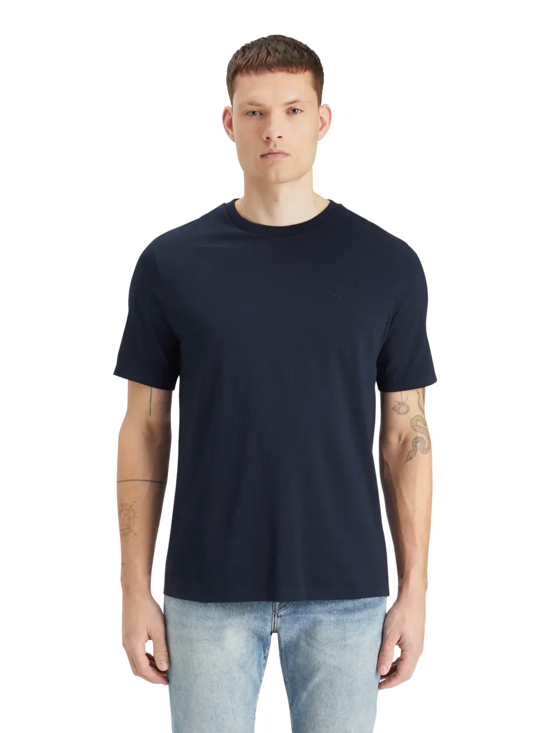 Scotch & Soda CORE Logo T-Shirt in Navy – 100% Cotton, Crewneck, Short Sleeve