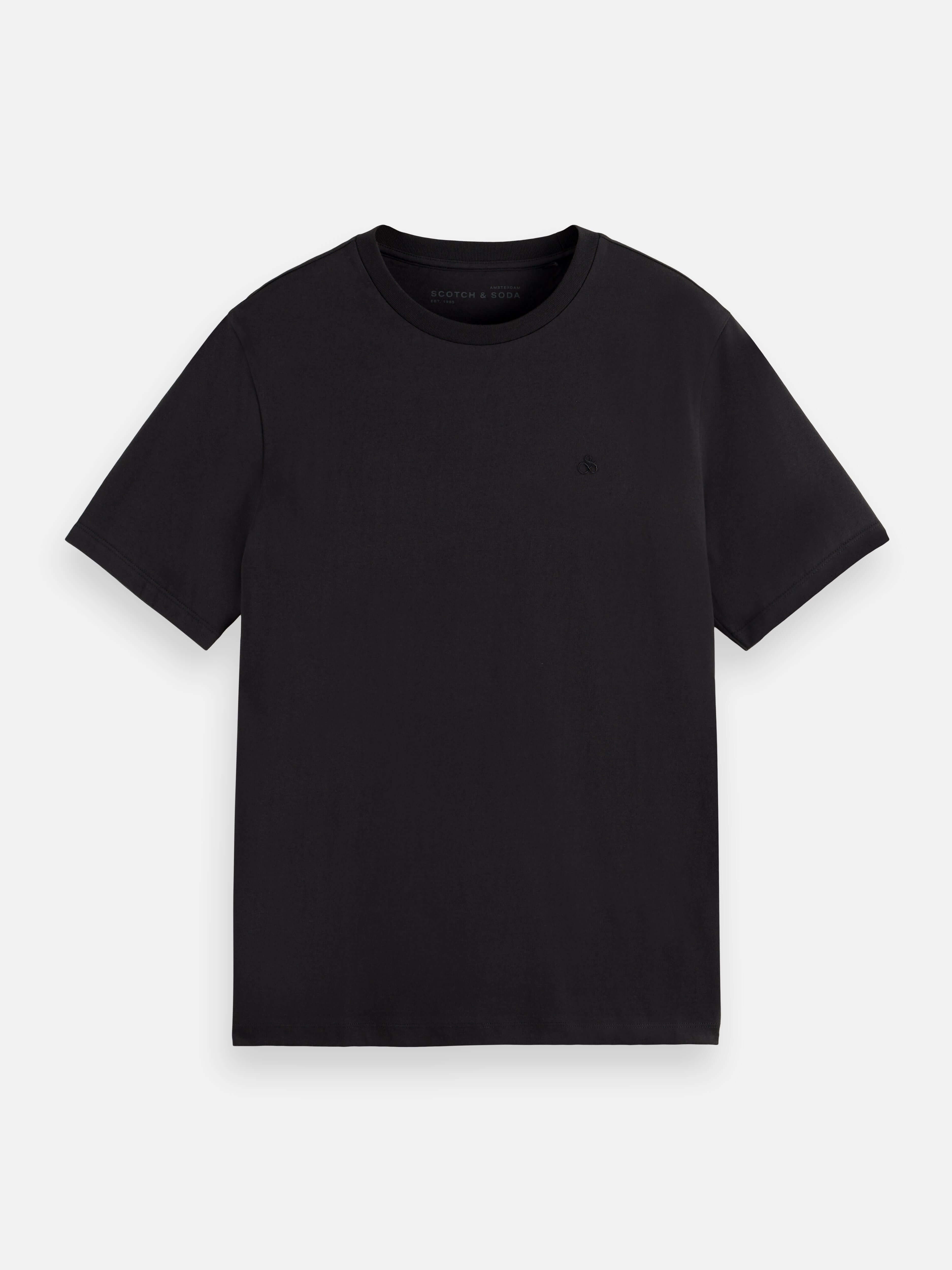 Scotch & Soda CORE Logo T-Shirt in Black – 100% Cotton, Crewneck, Short Sleeve