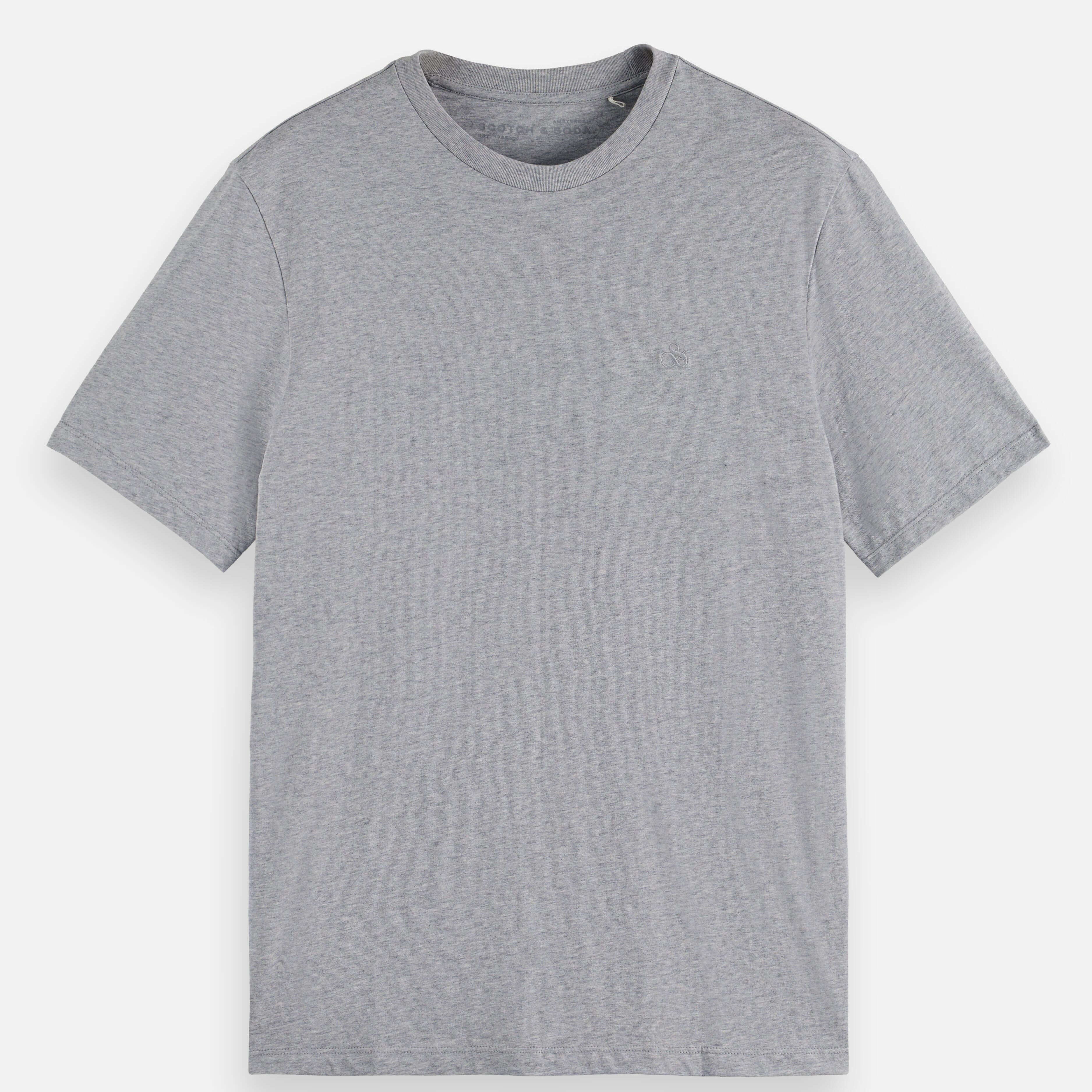 Scotch & Soda CORE Logo T-Shirt in Grey – 100% Cotton, Crewneck, Short Sleeve