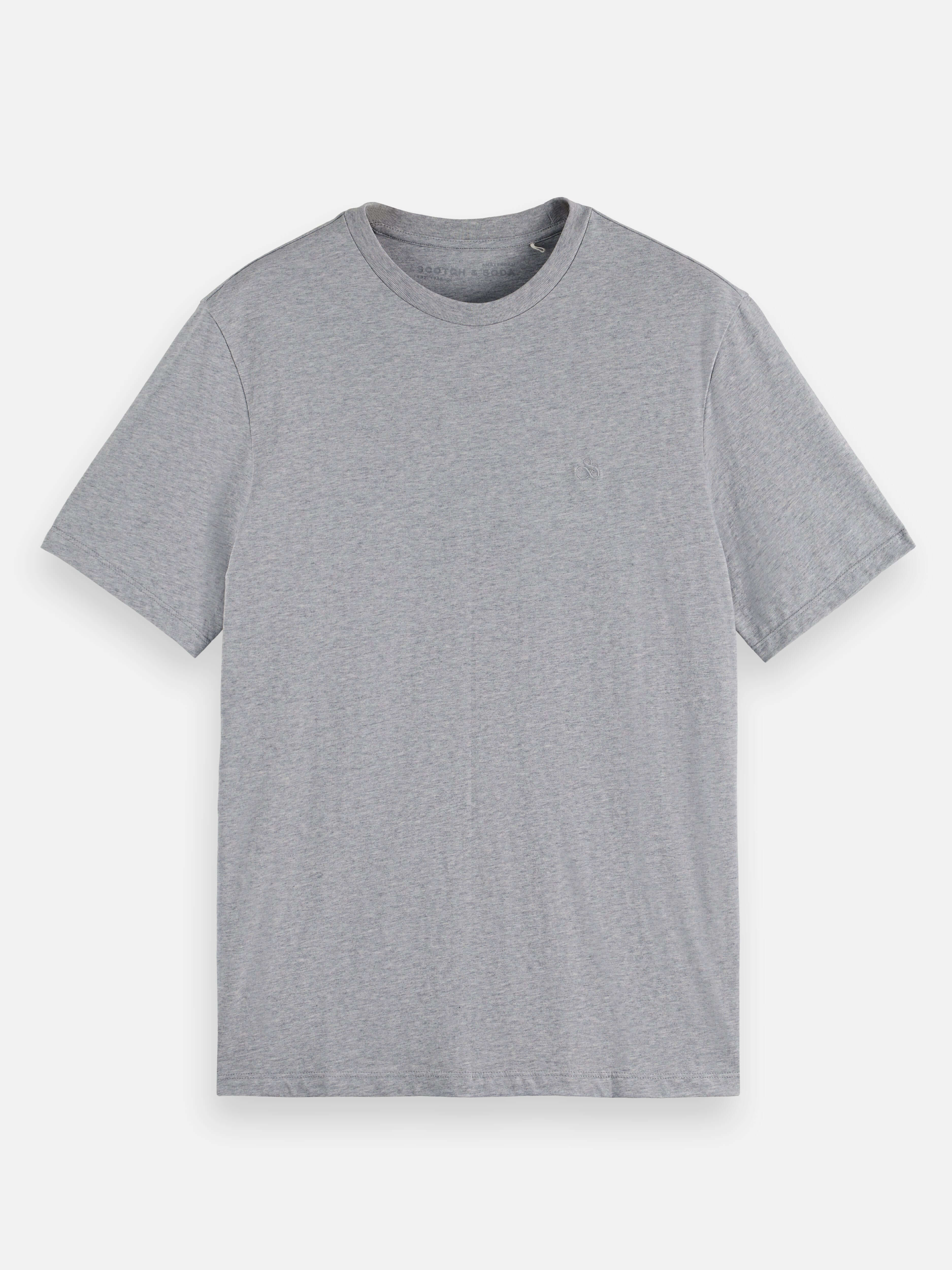 Scotch & Soda CORE Logo T-Shirt in Grey – 100% Cotton, Crewneck, Short Sleeve