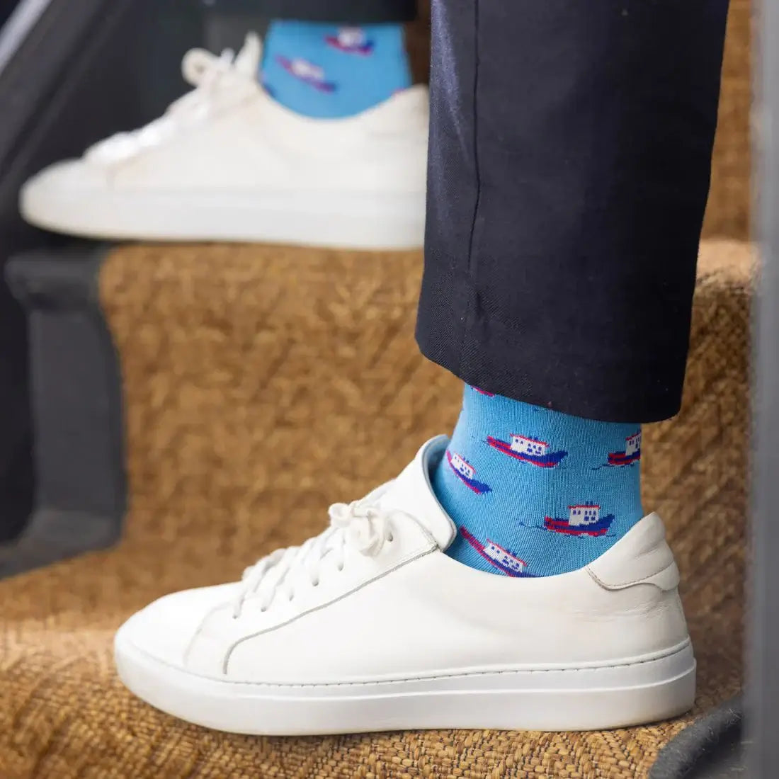 Swole Panda Motorboat Bamboo Socks – Nautical Style with Eco Comfort – UK ( 7 -11 )