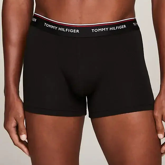 Tommy Hilfiger 3 Pack Premium Essentials Trunks - Black/White/Grey