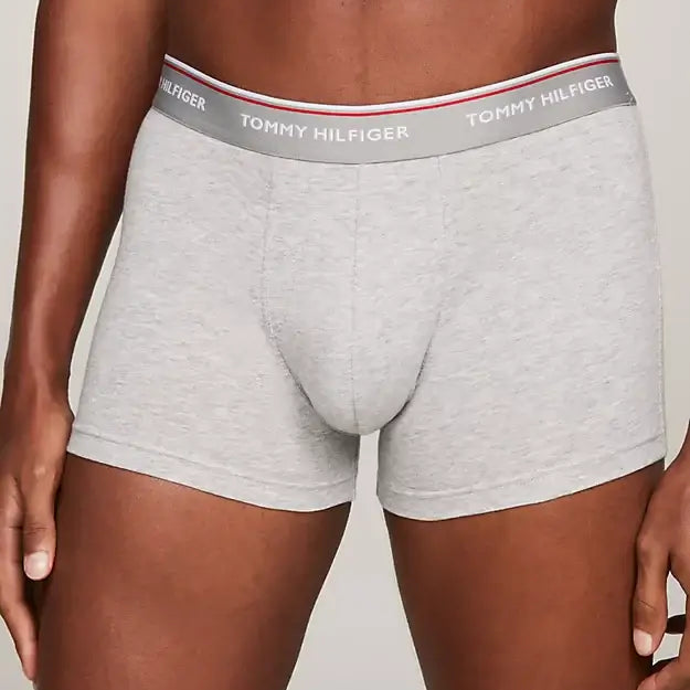 Tommy Hilfiger 3 Pack Premium Essentials Trunks - Black/White/Grey