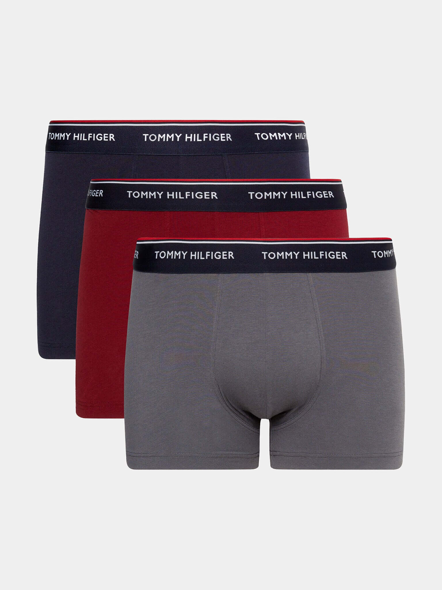 Tommy Hilfiger 3- Pack Repeat Logo Trunks - Desert Sky/Dark Ash/Rogue