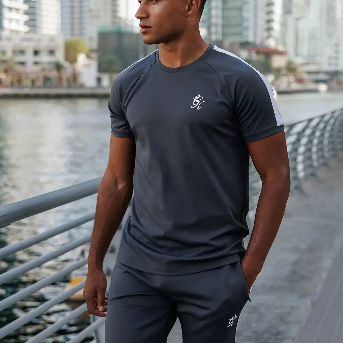 Gym King Core Plus Poly Tee - Graphite T-shirt