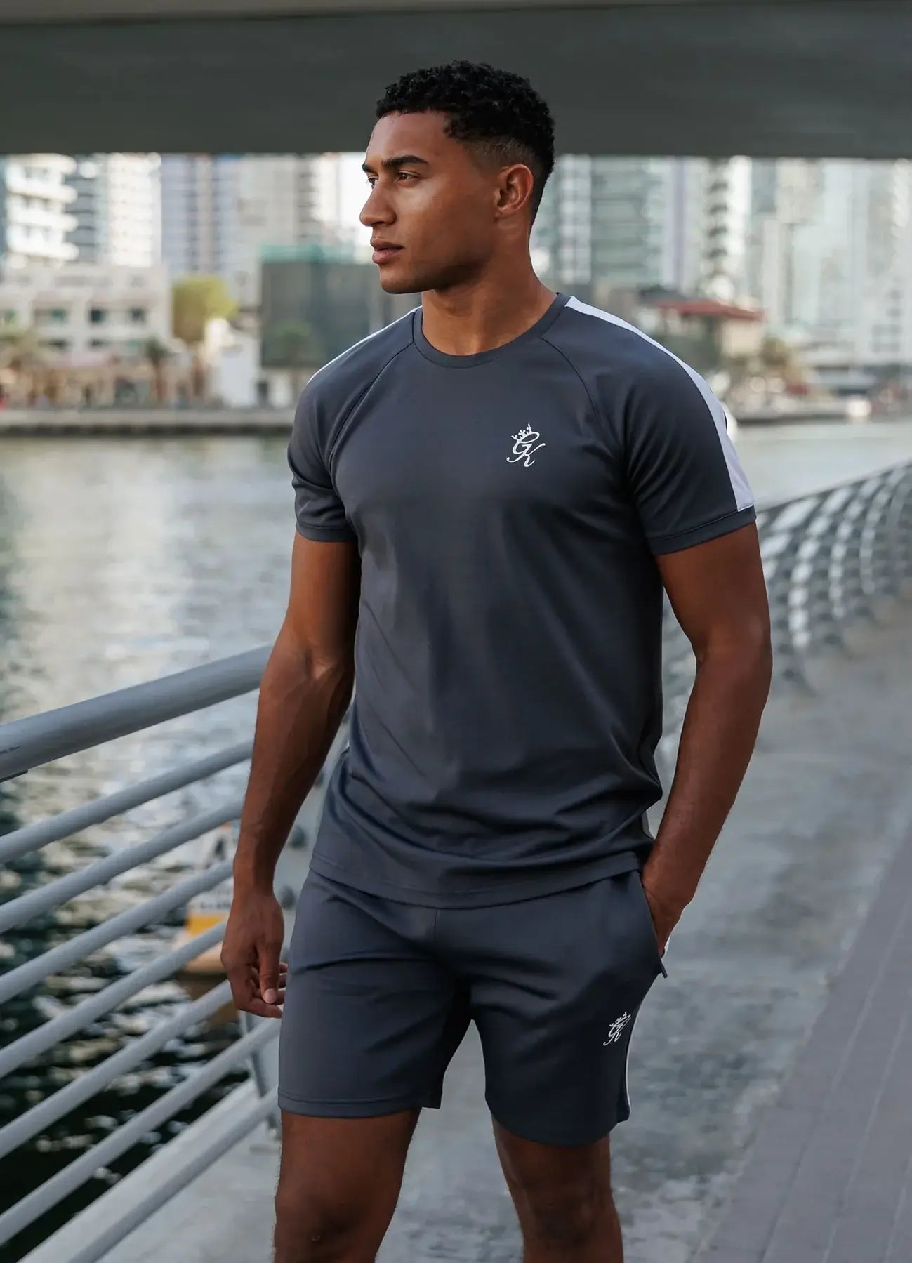 Gym King Core Plus Poly Tee - Graphite T-shirt