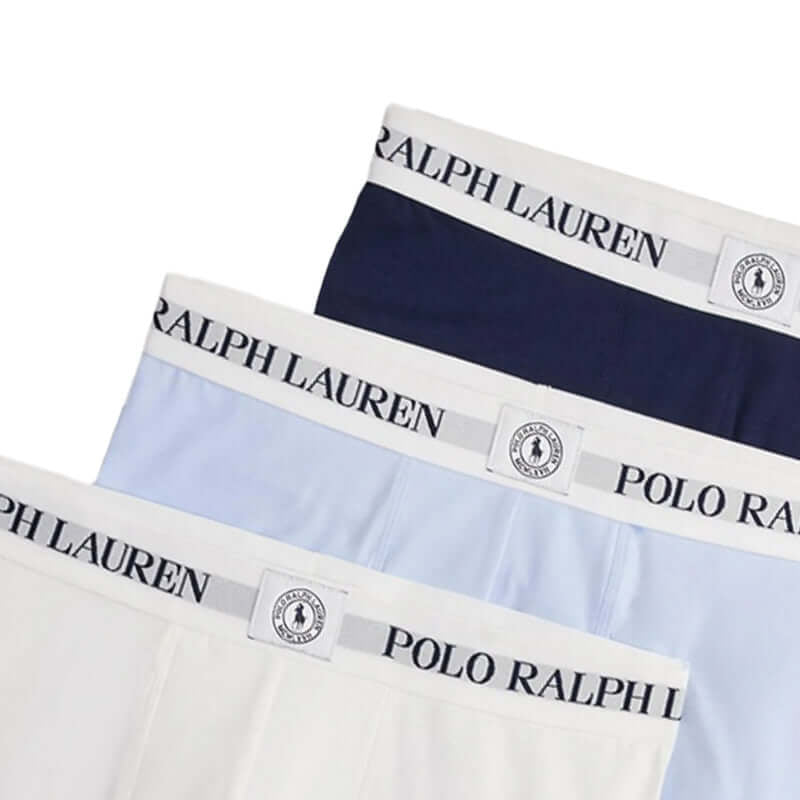 Polo Ralph Lauren Men's Trunk Boxers 3-Pack – Oxford Blue/White/Classic Navy