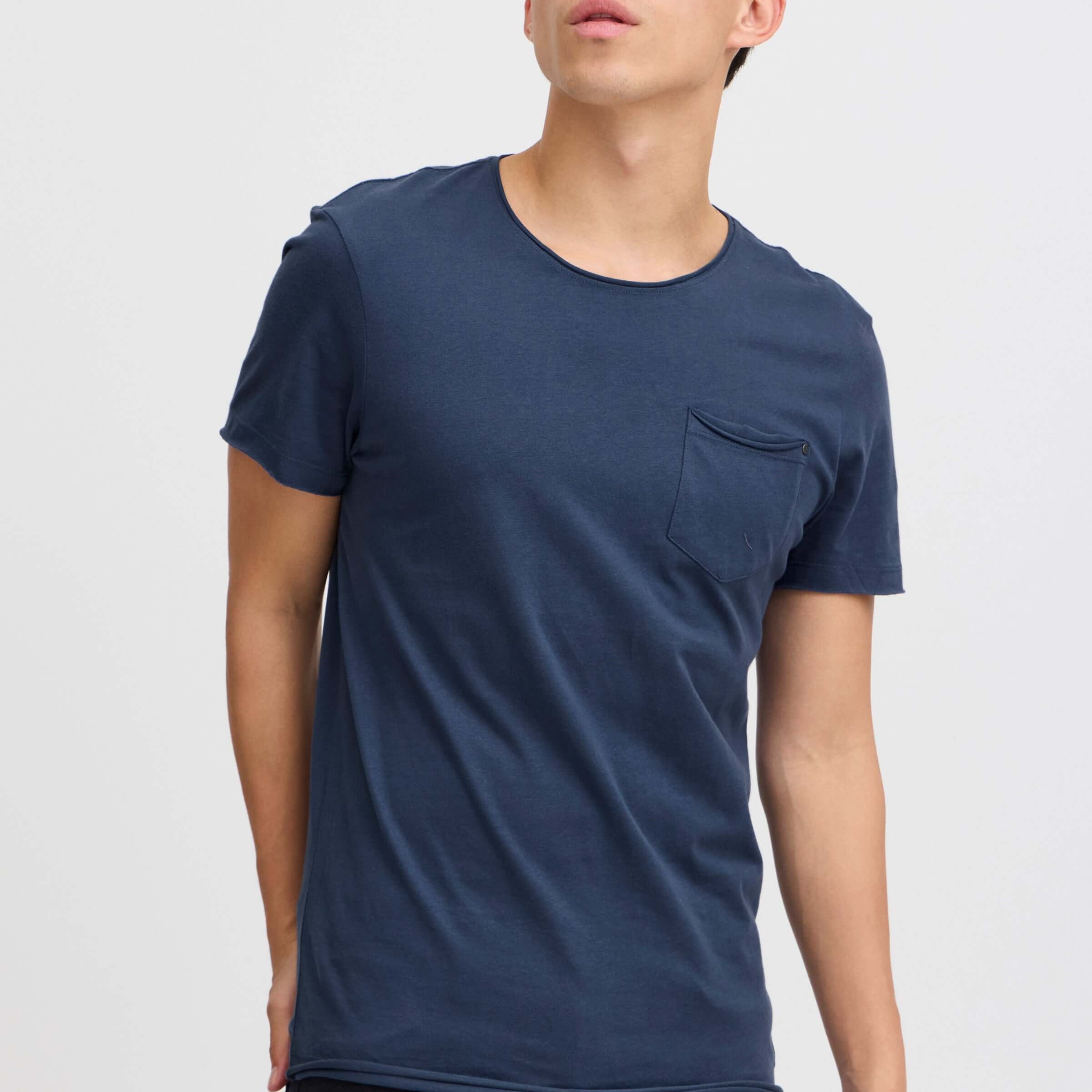 Blend BHNoel T-Shirts with Chest Pocket - 100% Cotton Jersey
