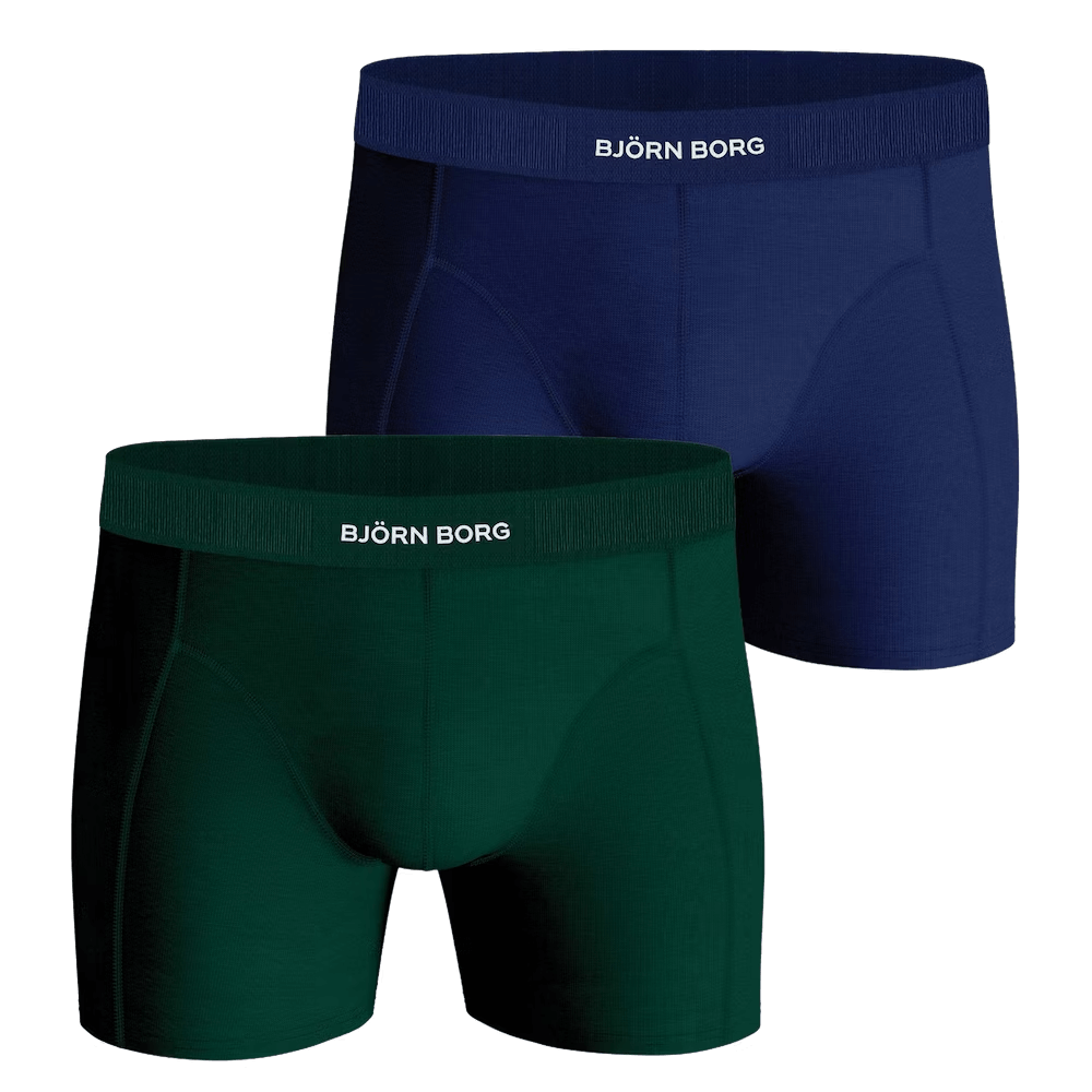 Bjorn Borg Lyocell Boxer 2 Pack - Green/Navy Blue