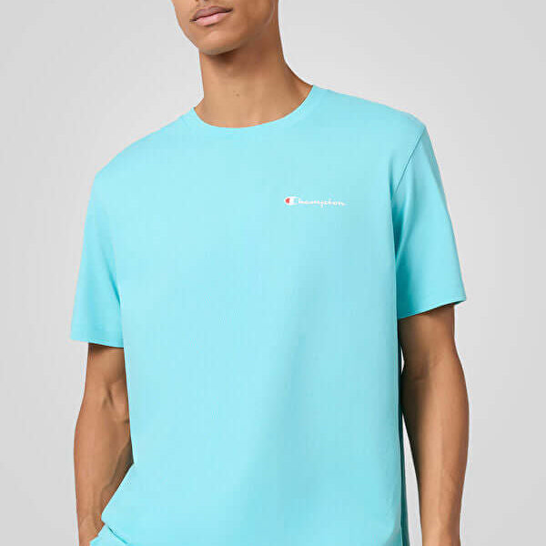Champion Small Logo Cotton Jersey T-Shirt - Bright Blue