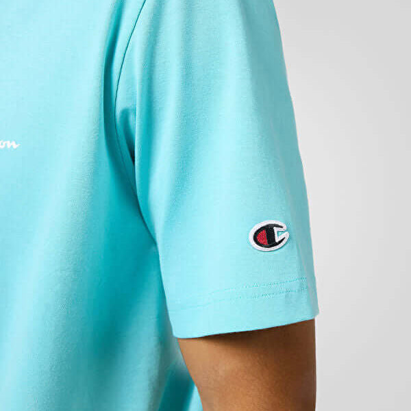 Champion Small Logo Cotton Jersey T-Shirt - Bright Blue