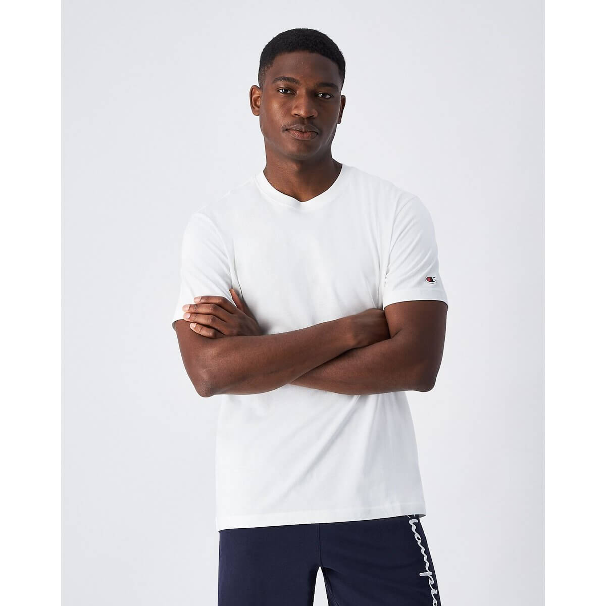 Champion Pack of 2 T-Shirts with Short Sleeves - White/Navy
