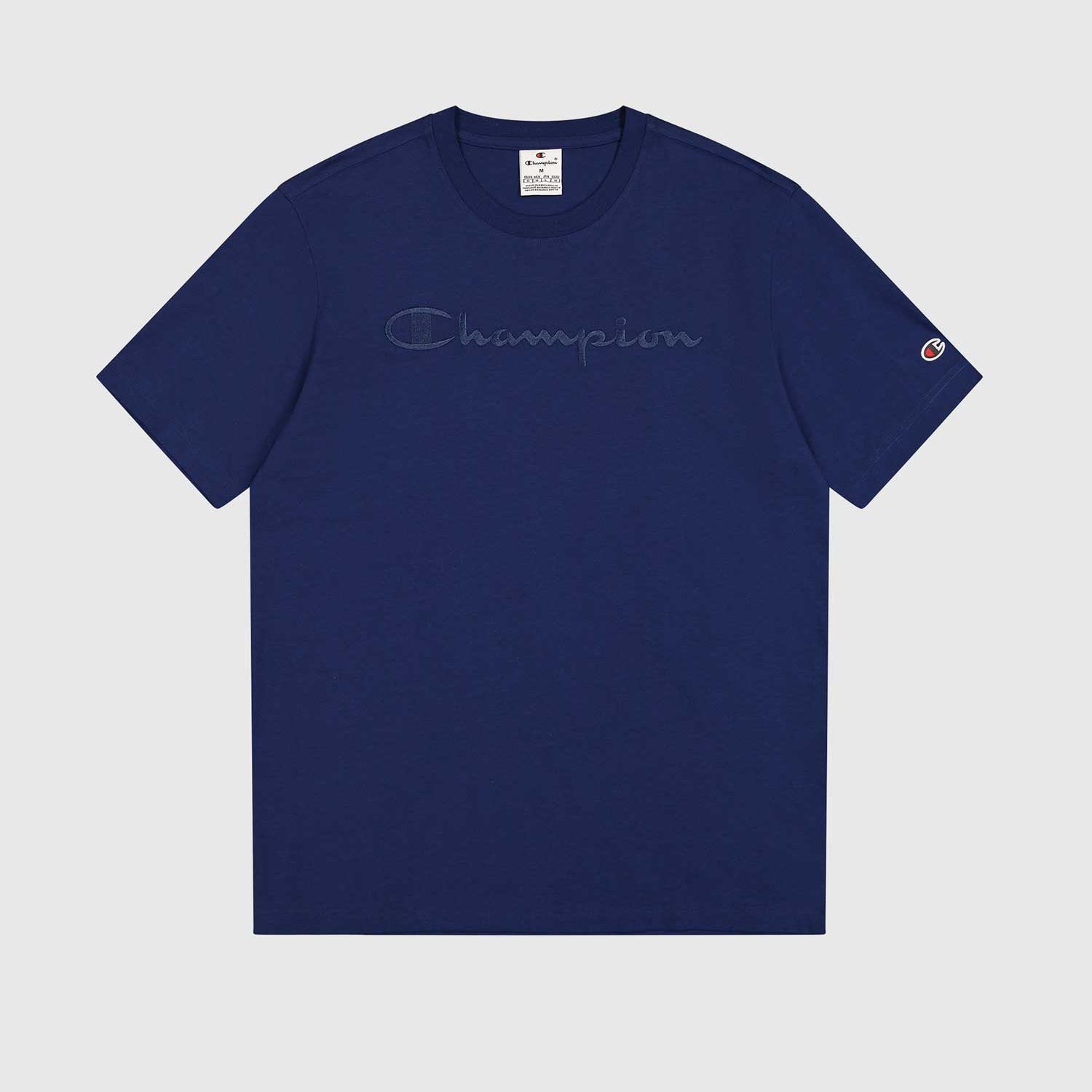 Champion Big Tonal Cotton T-Shirt - Navy