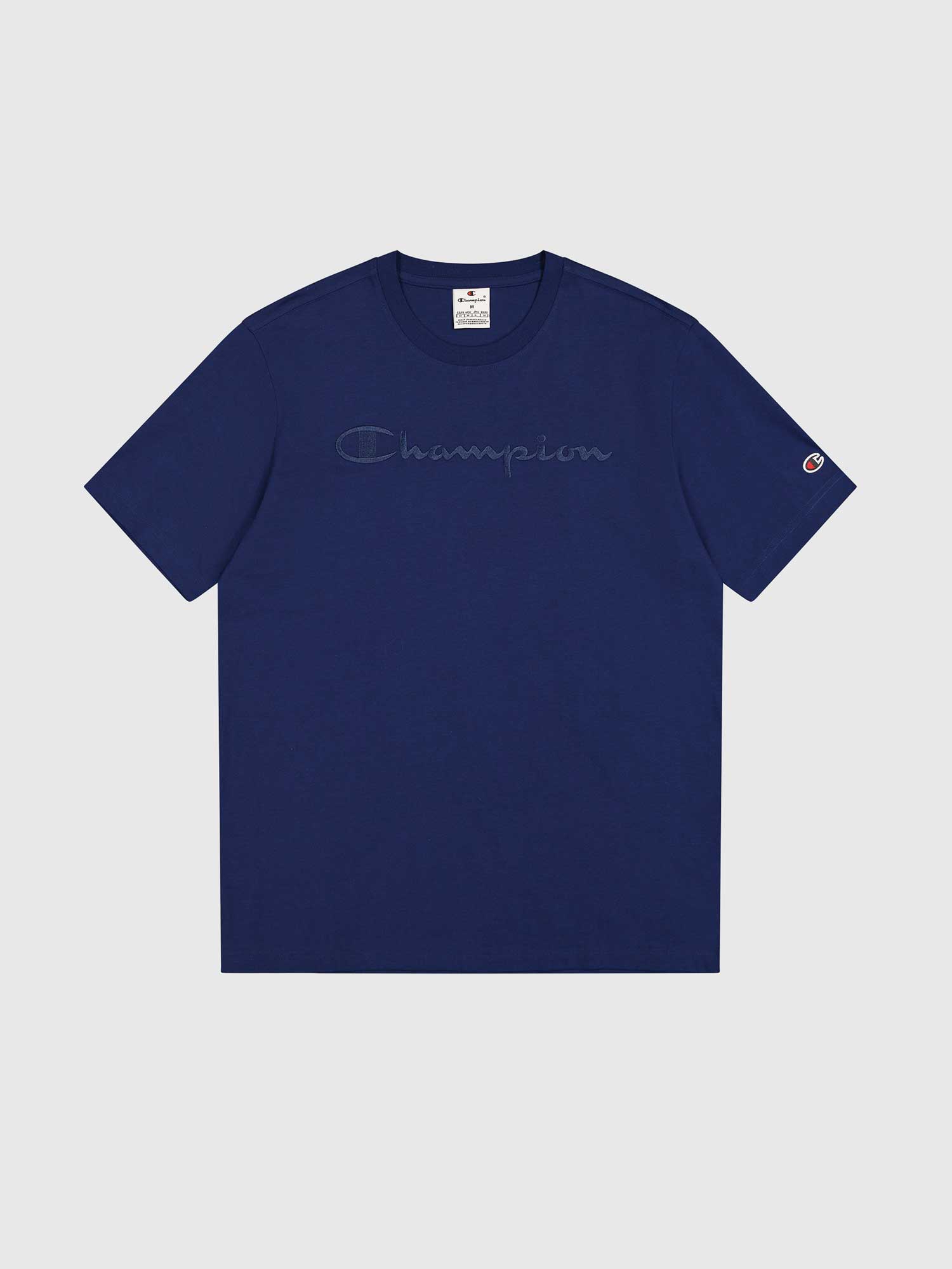 Champion Big Tonal Cotton T-Shirt - Navy