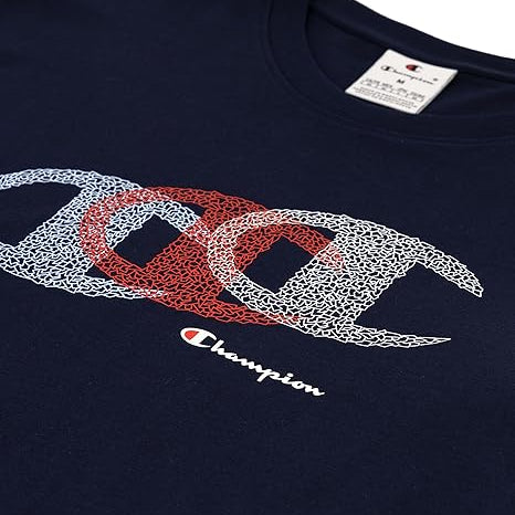 Champion Graphic T-Shirt for Men - 100% Cotton - Black