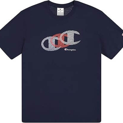 Champion Graphic T-Shirt for Men - 100% Cotton - Navy