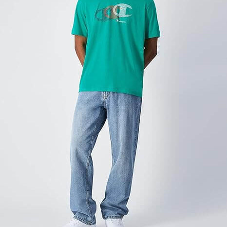 Champion Graphic T-Shirt for Men - 100% Cotton - Green