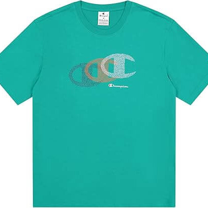 Champion Graphic T-Shirt for Men - 100% Cotton - Green