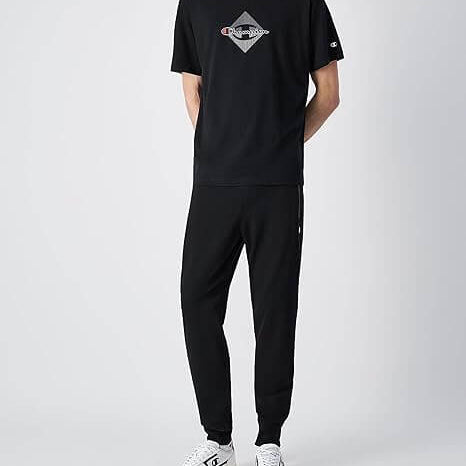 Champion Graphic T-Shirt for Men - 100% Cotton - Black