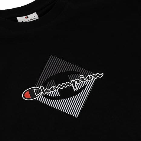 Champion Graphic T-Shirt for Men - 100% Cotton - Black
