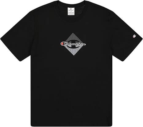 Champion Graphic T-Shirt for Men - 100% Cotton - Black