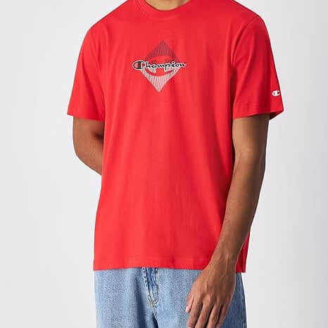 Champion Graphic T-Shirt for Men - 100% Cotton- Red