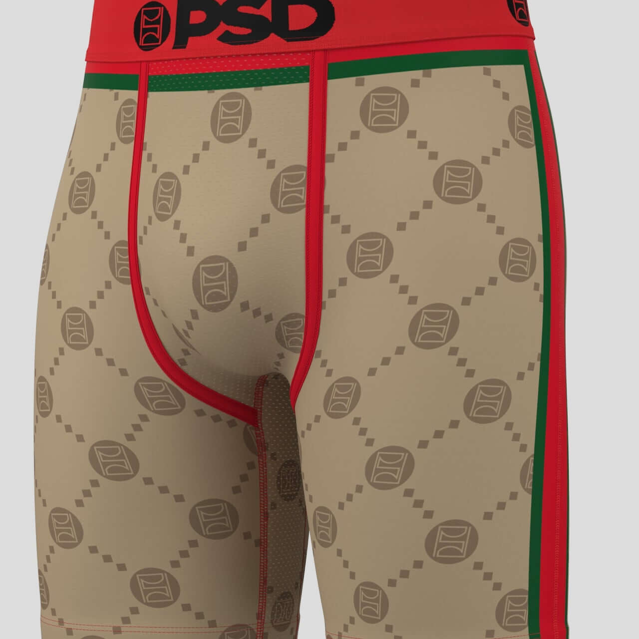 PSD Sports Underwear Emblem Luxury, Standard Length 7" Boxer Briefs