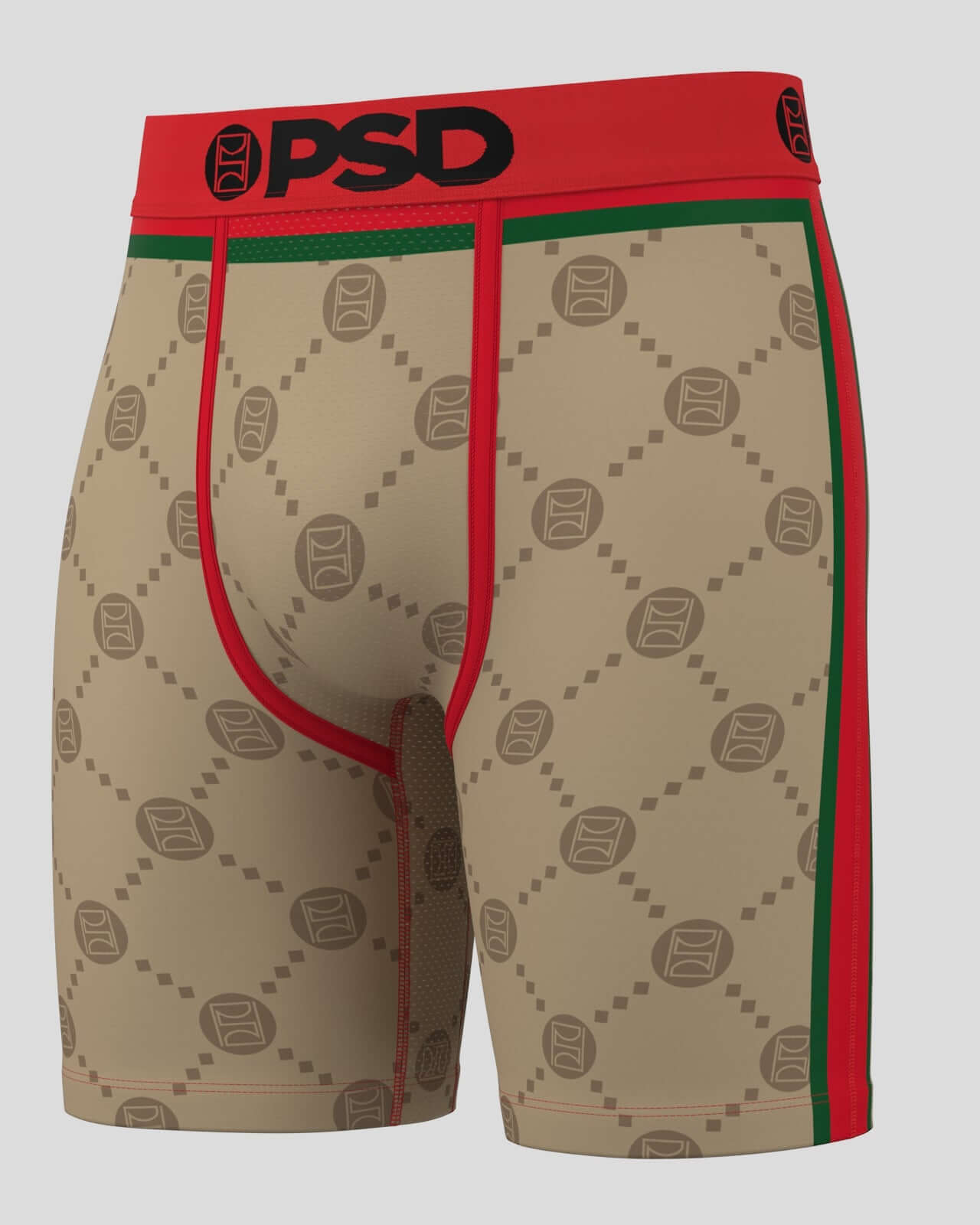 PSD Sports Underwear Emblem Luxury, Standard Length 7" Boxer Briefs
