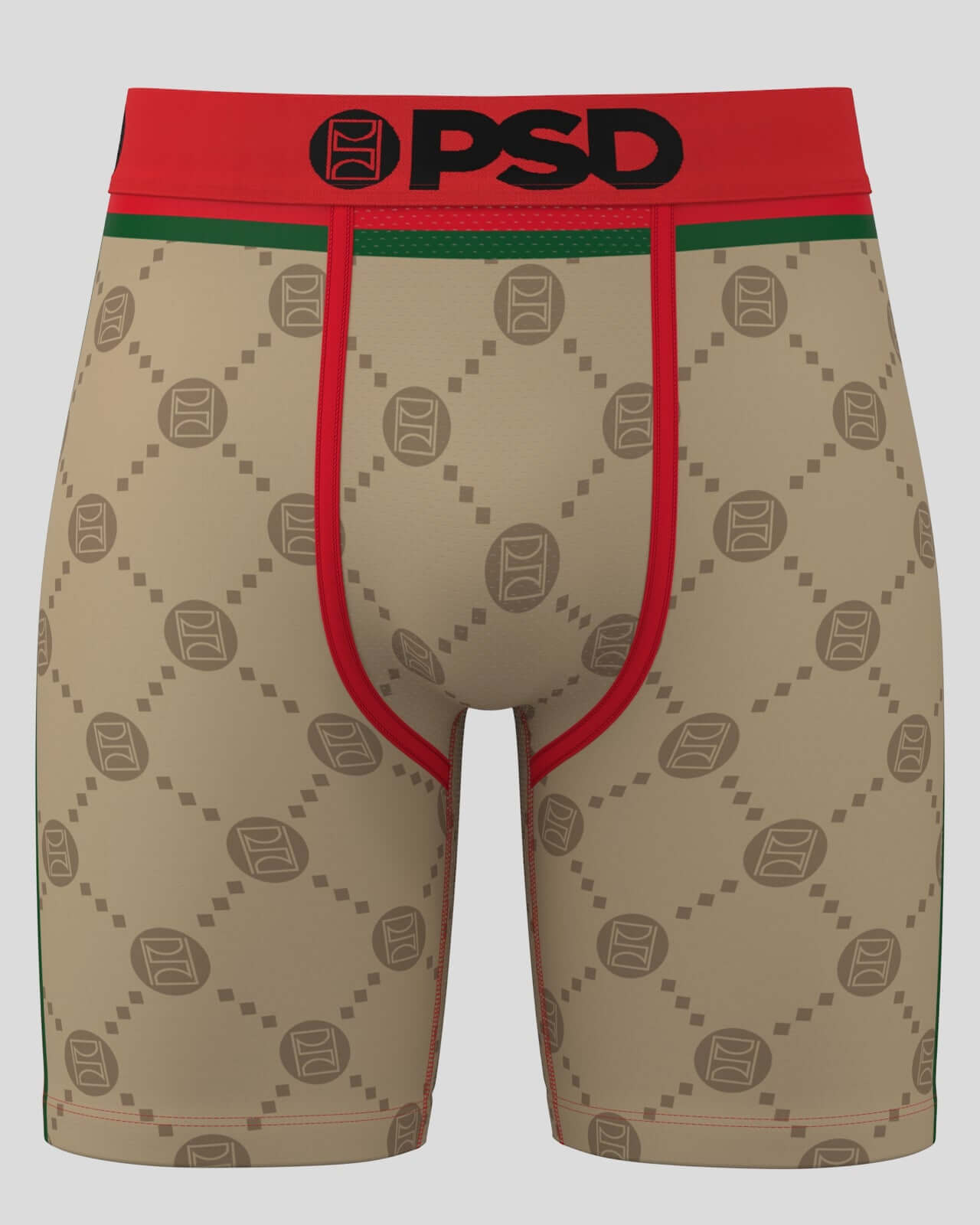 PSD Sports Underwear Emblem Luxury, Standard Length 7" Boxer Briefs