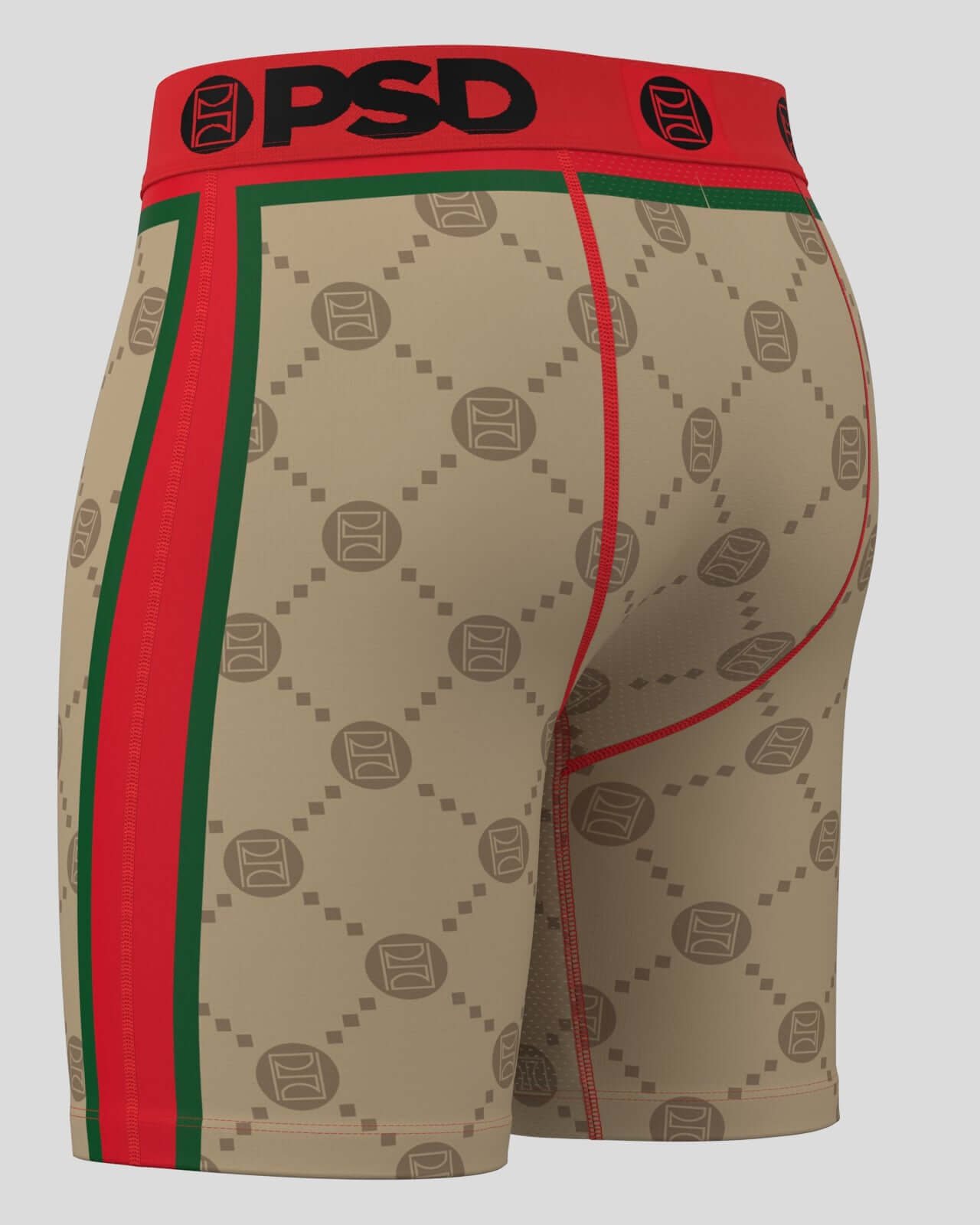 PSD Sports Underwear Emblem Luxury, Standard Length 7" Boxer Briefs