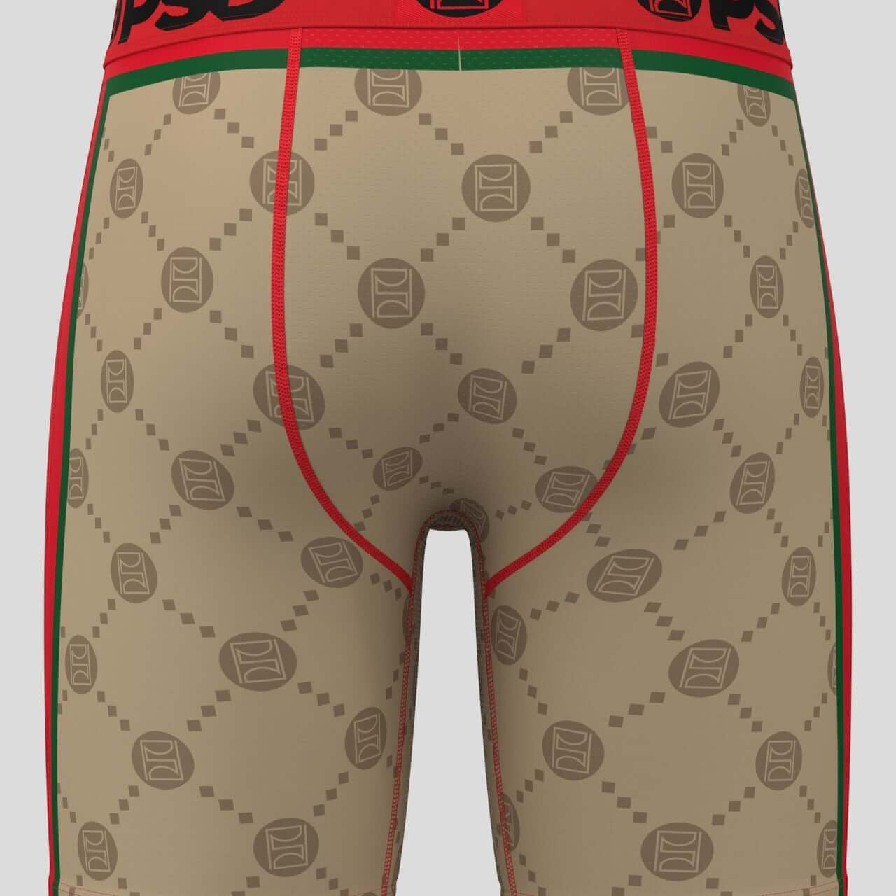 PSD Sports Underwear Emblem Luxury, Standard Length 7" Boxer Briefs
