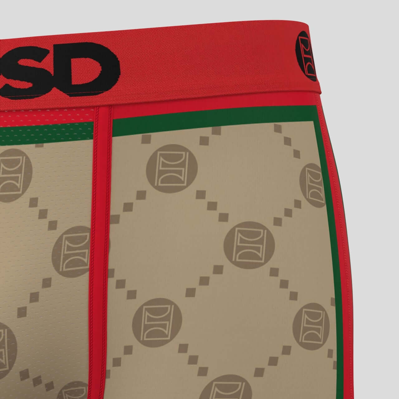 PSD Sports Underwear Emblem Luxury, Standard Length 7" Boxer Briefs