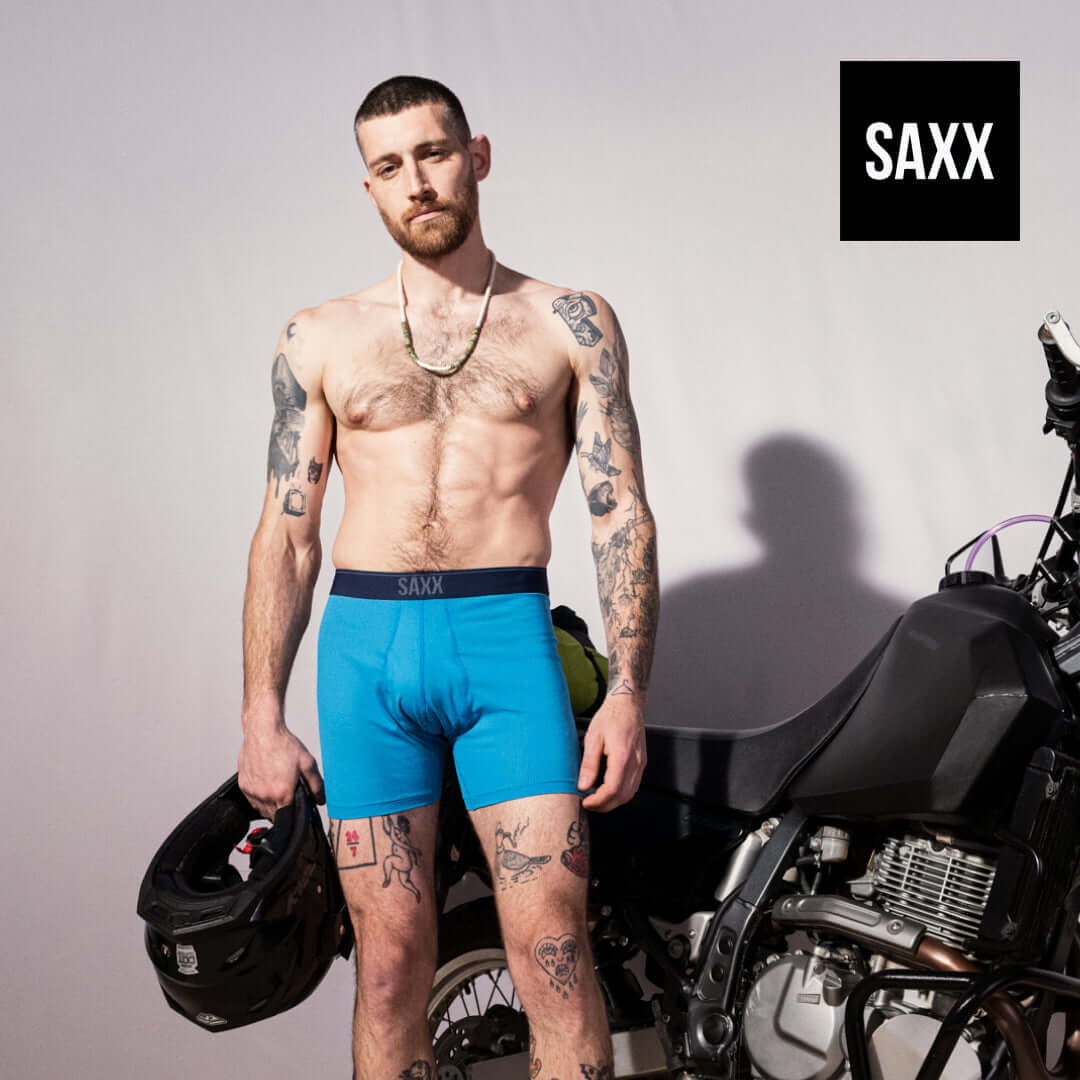 Saxx Quest QDM Boxer Brief Fly - Tropical Blue