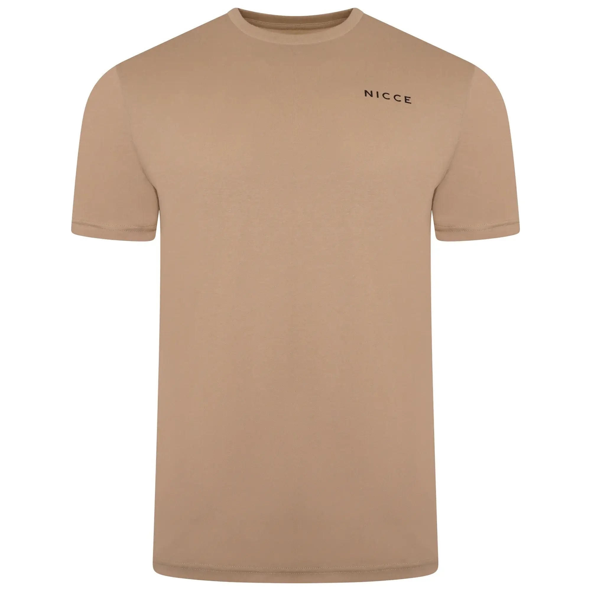 Nicce Men's 5 Pack 100% Cotton T-Shirts - Navy/Olive/Grey/White/Lt Brown