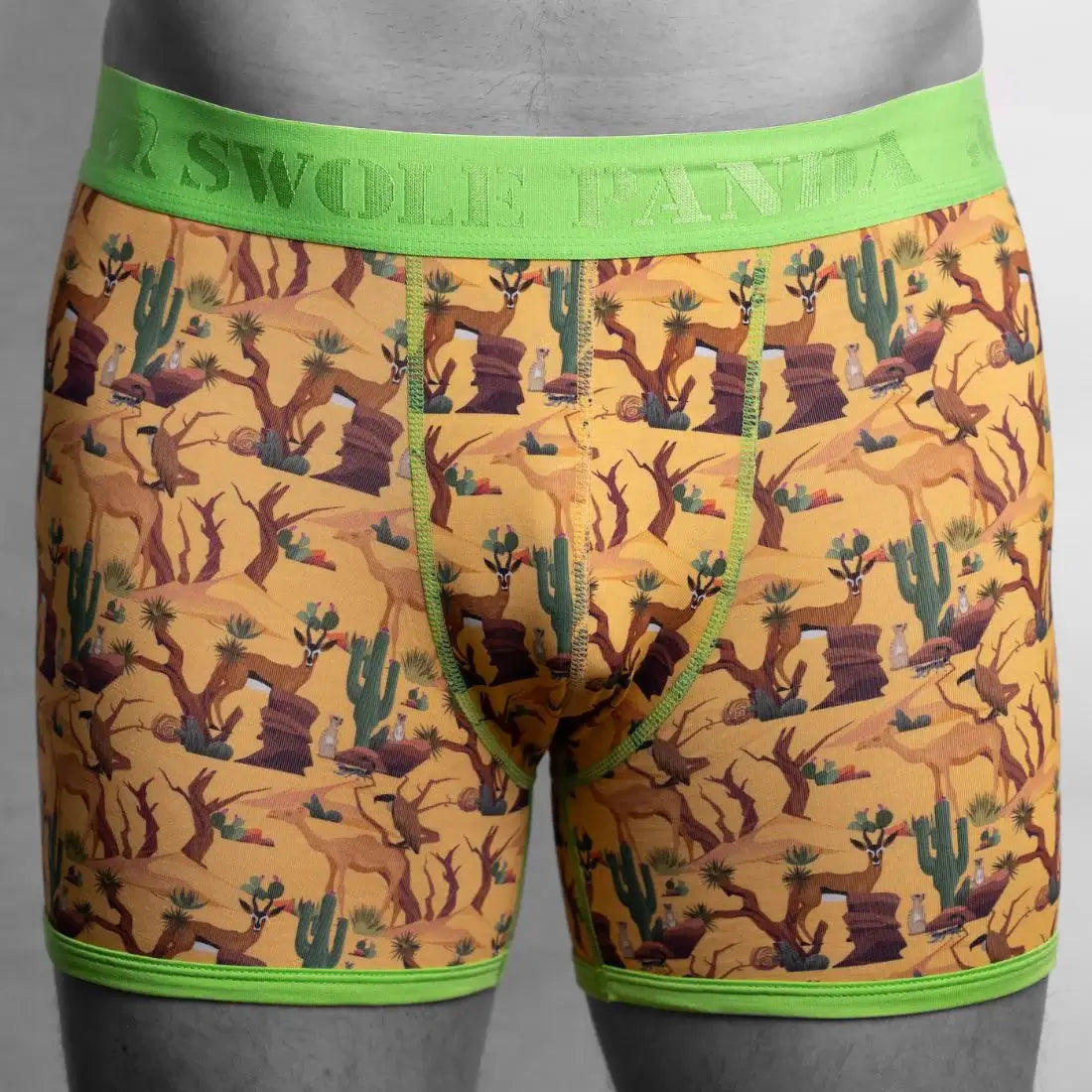 Swole Panda Men’s 2-Pack Bamboo Boxers – Marine & Savannah