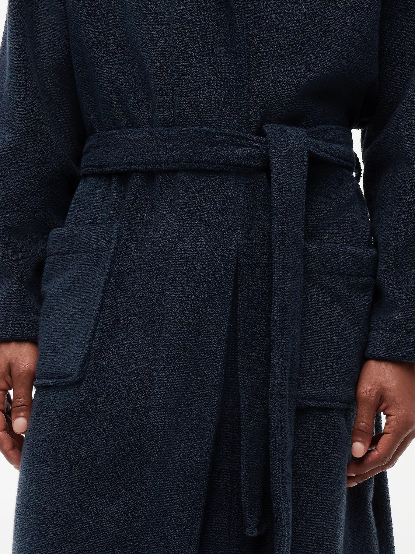 Tommy Hilfiger Cotton Towelling Bathrobe Navy Blazer