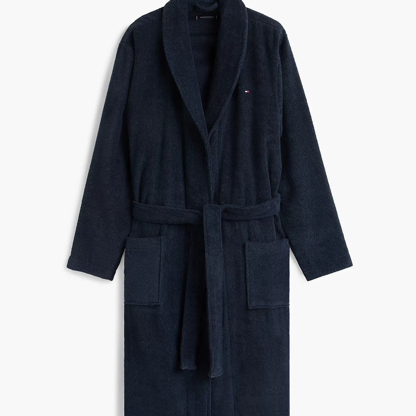 Tommy Hilfiger Cotton Towelling Bathrobe Navy Blazer