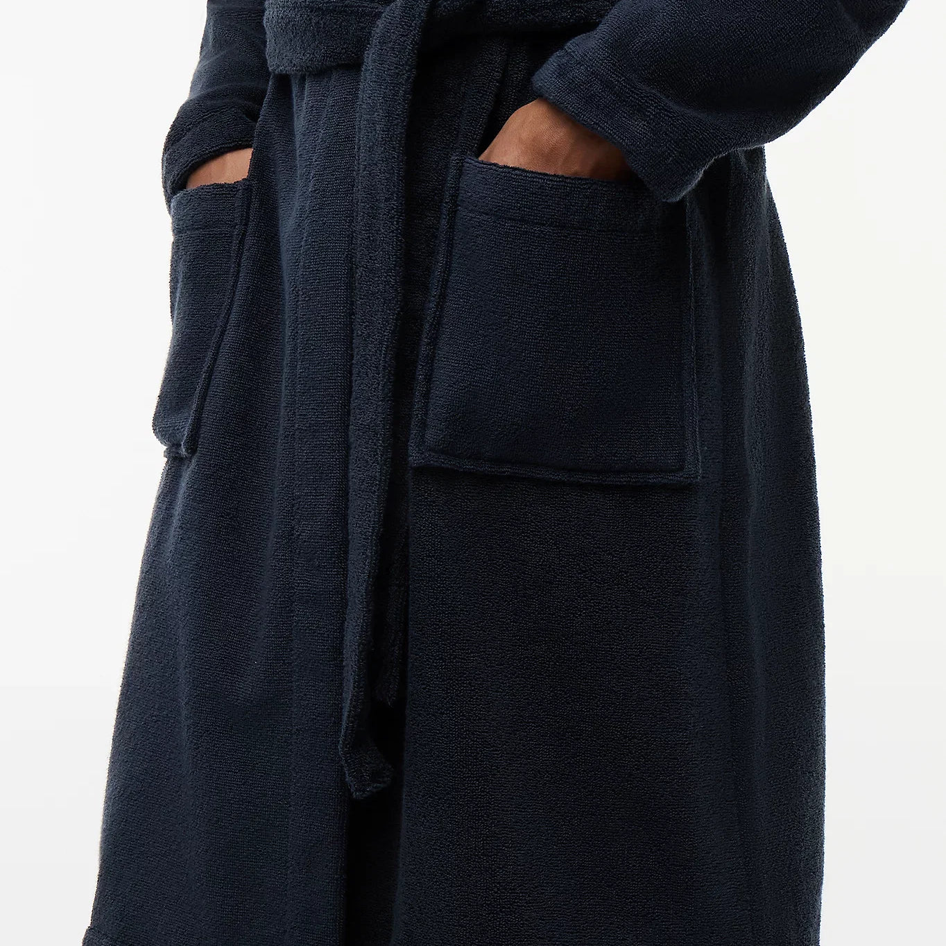 Tommy Hilfiger Pure Cotton Hooded Bathrobe Navy Blazer