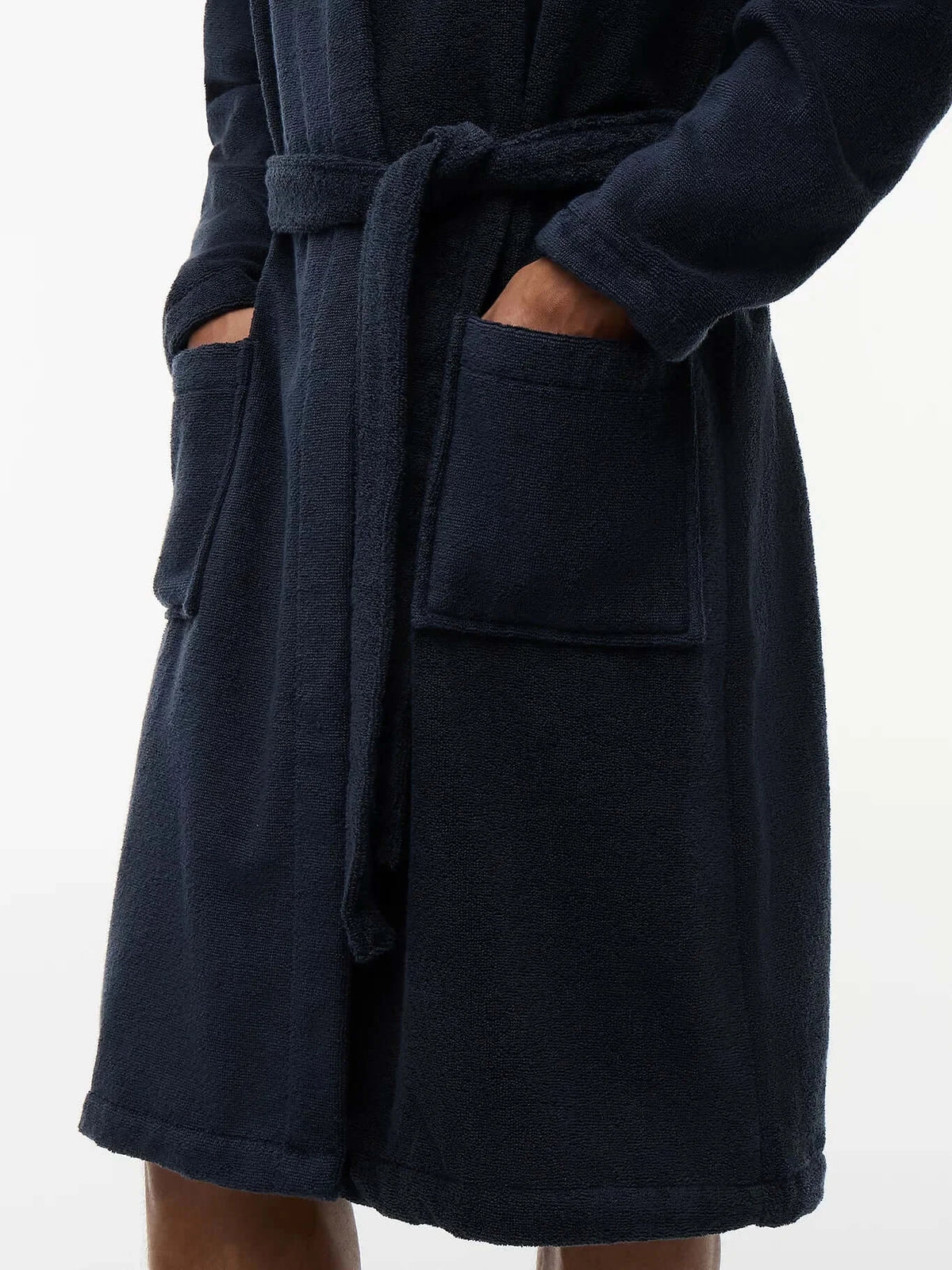 Tommy Hilfiger Pure Cotton Hooded Bathrobe Navy Blazer