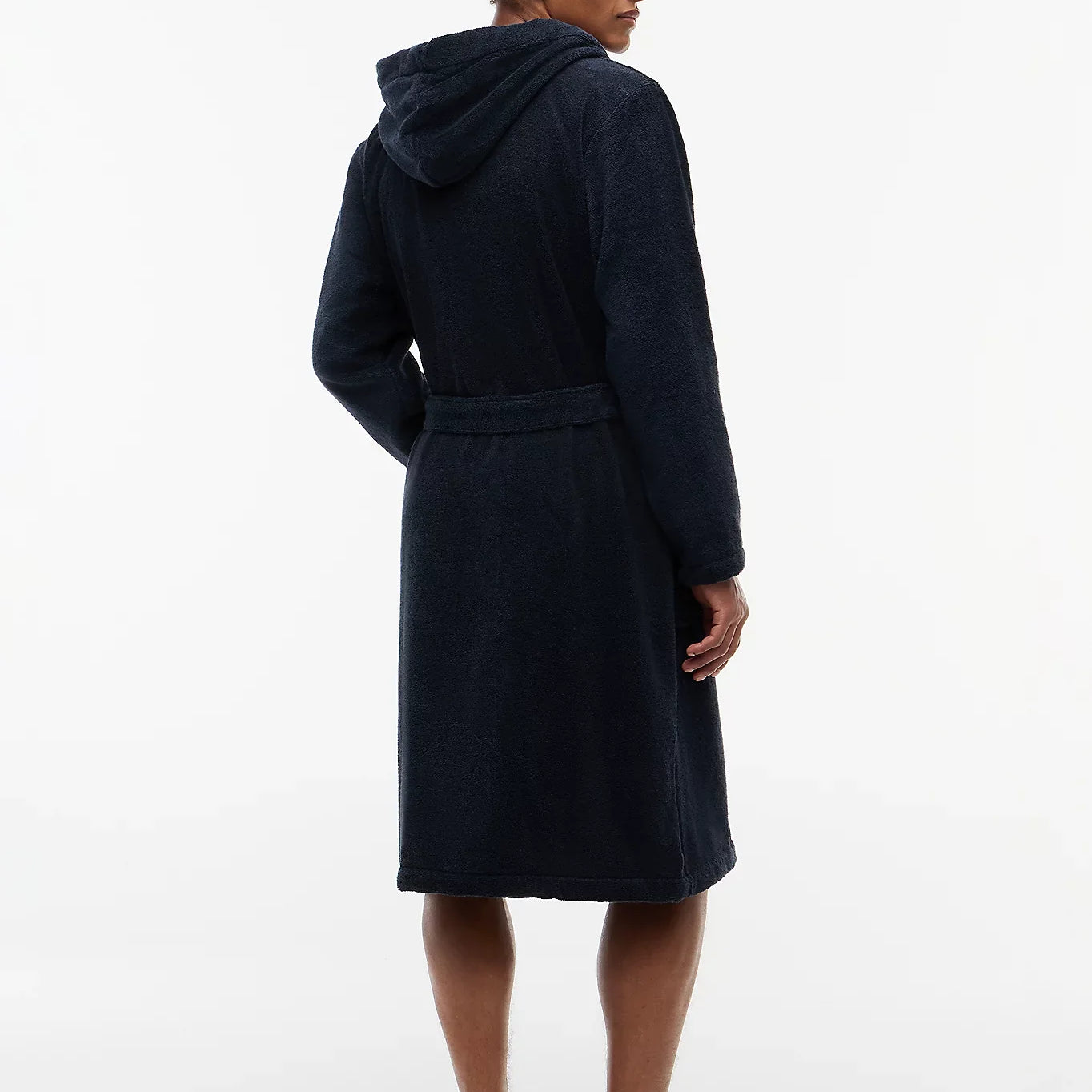Tommy Hilfiger Pure Cotton Hooded Bathrobe Navy Blazer