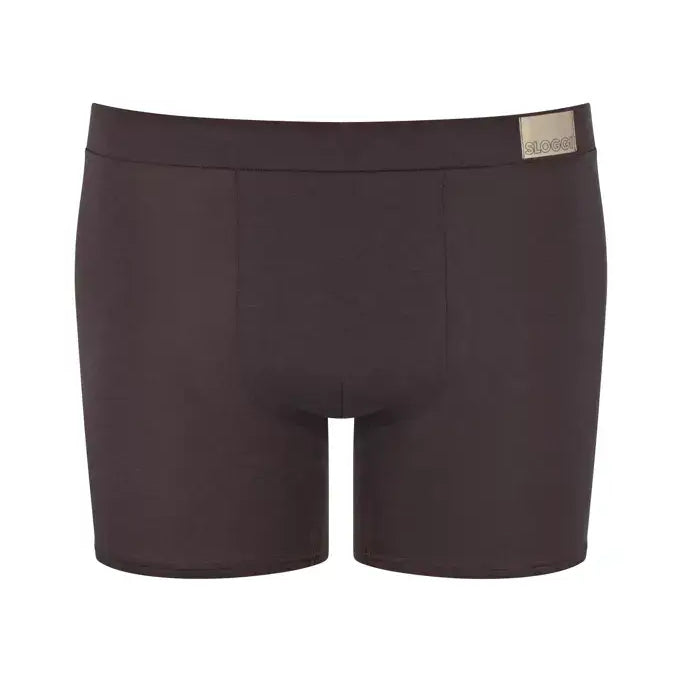 Sloggi Men's 2 Pack Go Natural Boxer Shorts - Brown - Dark Combination