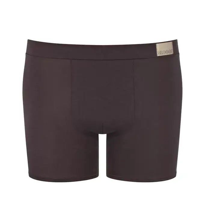Sloggi Men's 2 Pack Go Natural Boxer Shorts - Brown - Dark Combination