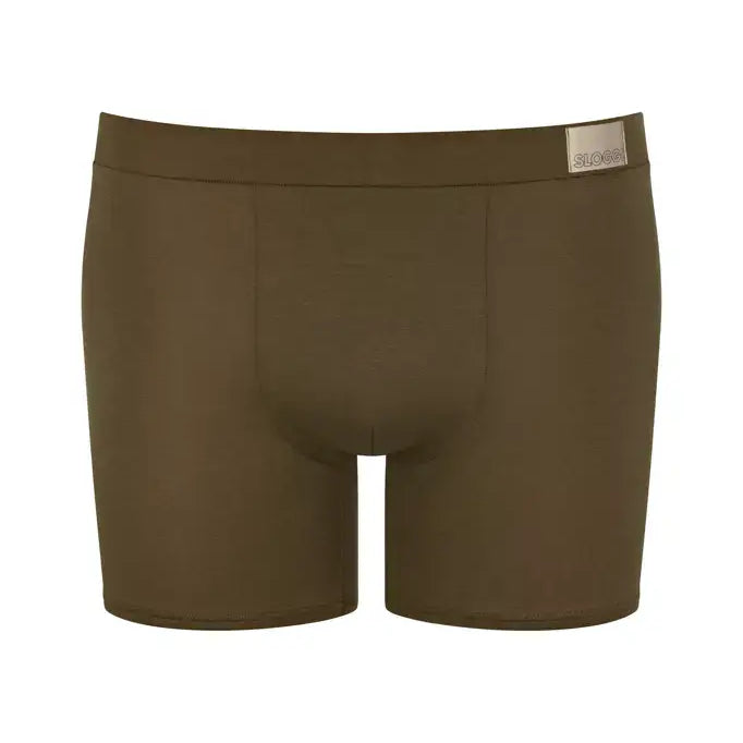 Sloggi Men's 2 Pack Go Natural Boxer Shorts - Brown - Dark Combination