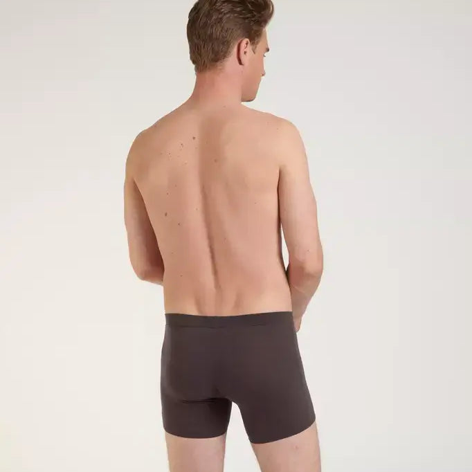 Sloggi Men's 2 Pack Go Natural Boxer Shorts - Brown - Dark Combination