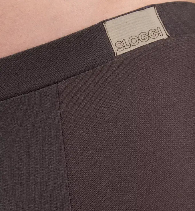 Sloggi Men's 2 Pack Go Natural Boxer Shorts - Brown - Dark Combination