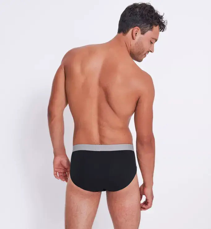 Sloggi Men's GO ABC 2 Pack Cotton Men's midi briefs - Black