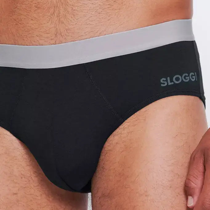 Sloggi Men's GO ABC 2 Pack Cotton Men's midi briefs - Black